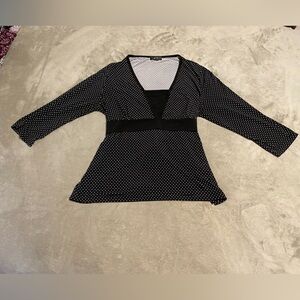 AGB Black and White Polka Dot Top